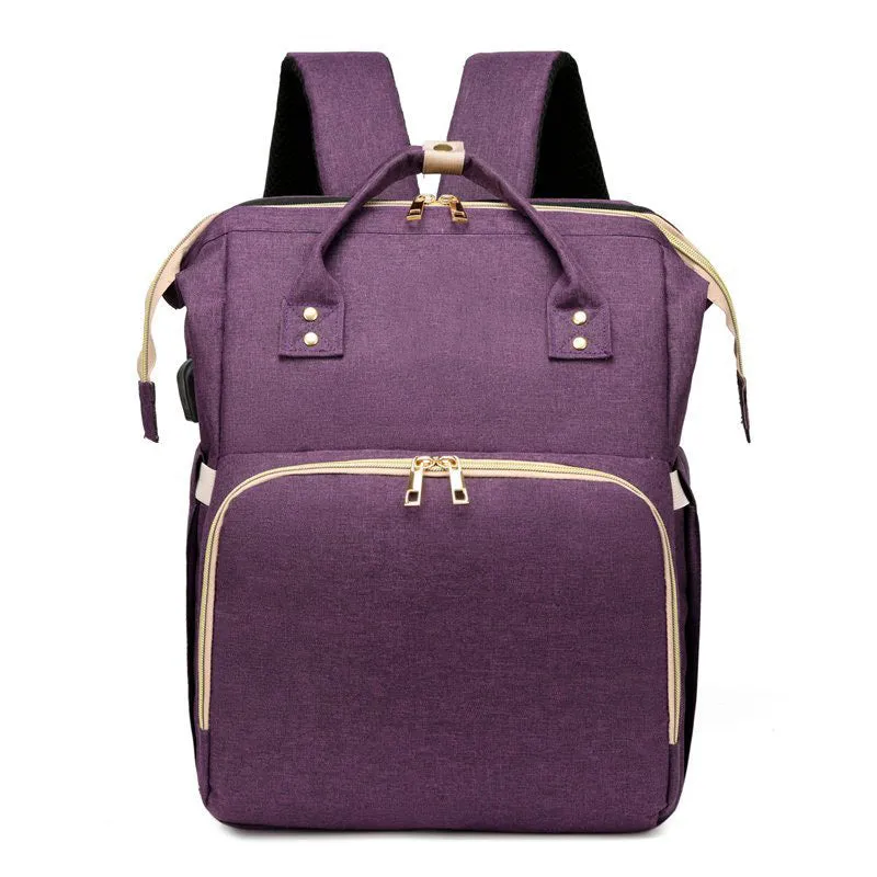Diaper Bag Backpack With Expandable Play Area Changing Station - Large Capacity