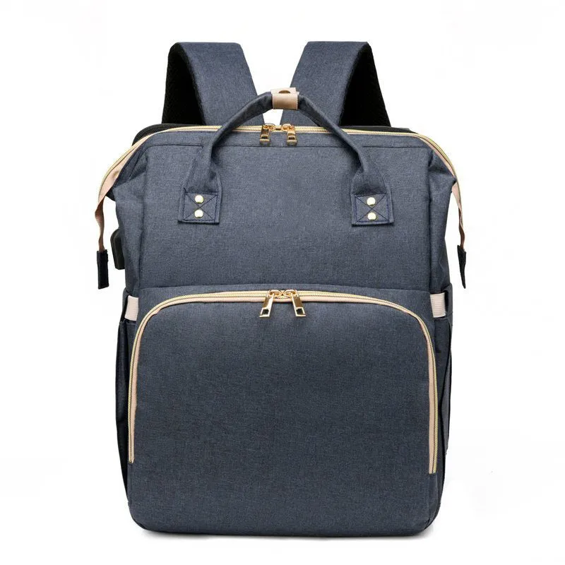 Diaper Bag Backpack With Expandable Play Area Changing Station - Large Capacity