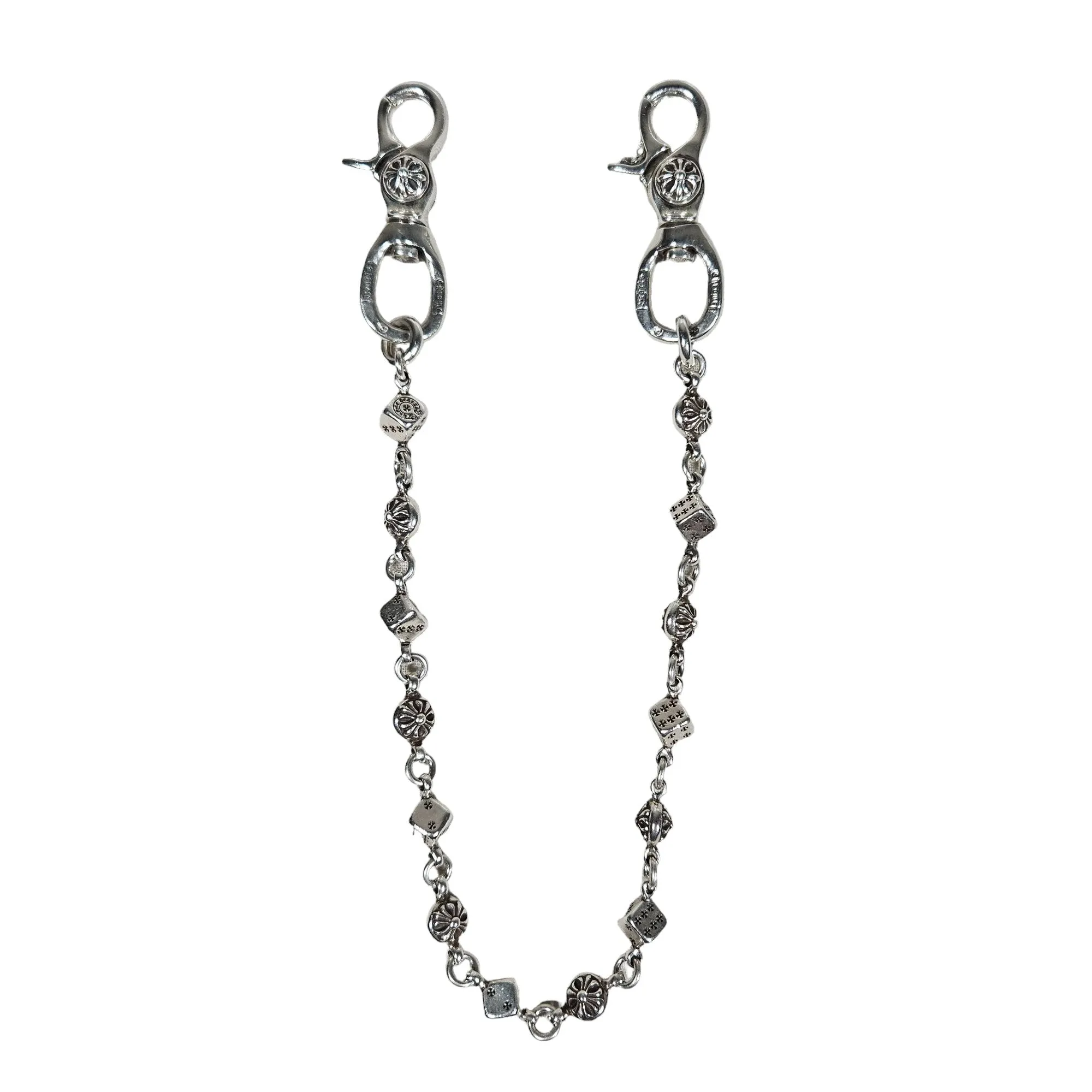Dice Crossball Double Clasp Wallet Chain
