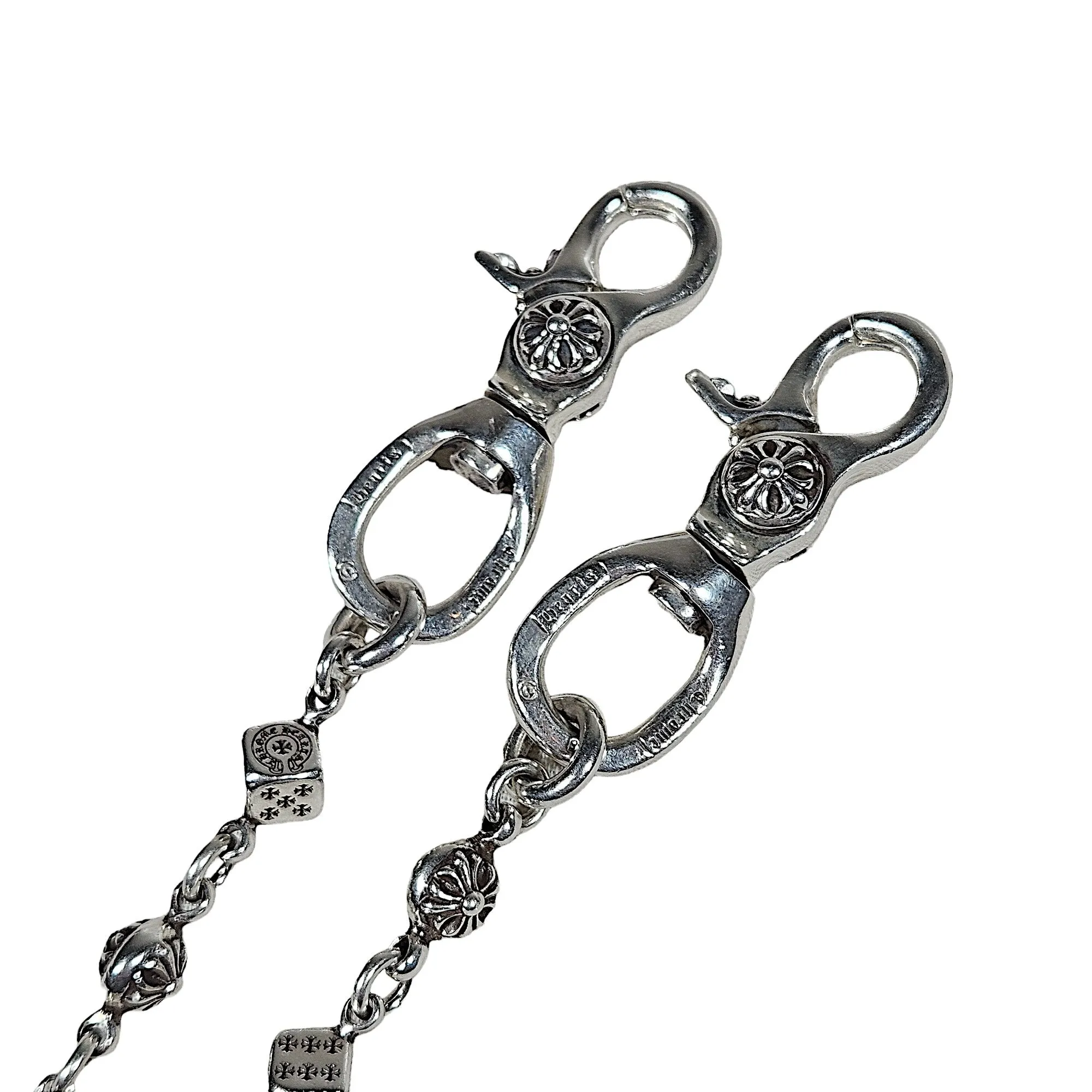 Dice Crossball Double Clasp Wallet Chain