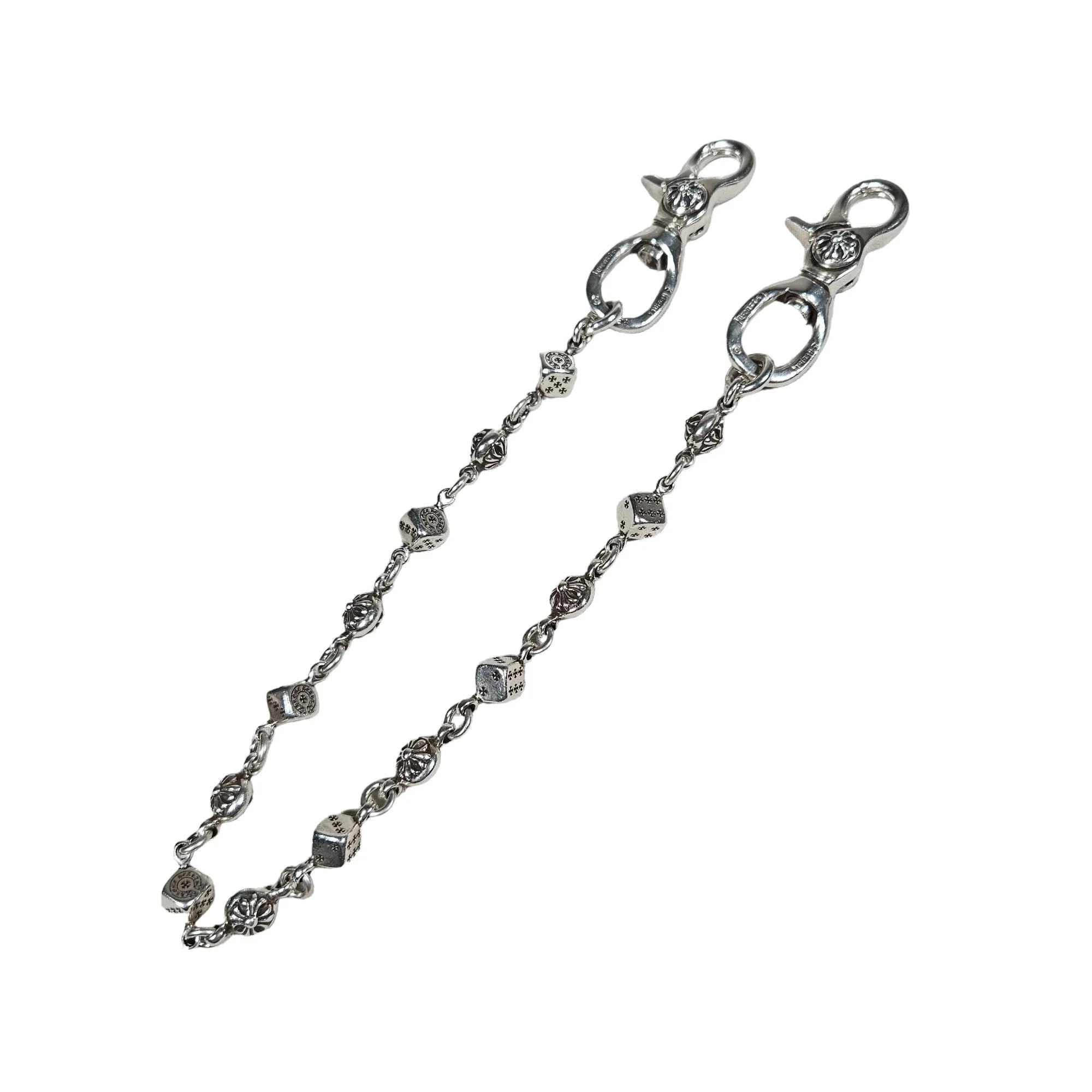 Dice Crossball Double Clasp Wallet Chain