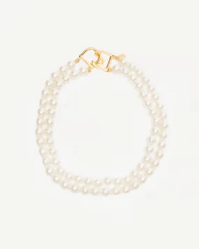 Double Strand Perfect Pearl Necklace