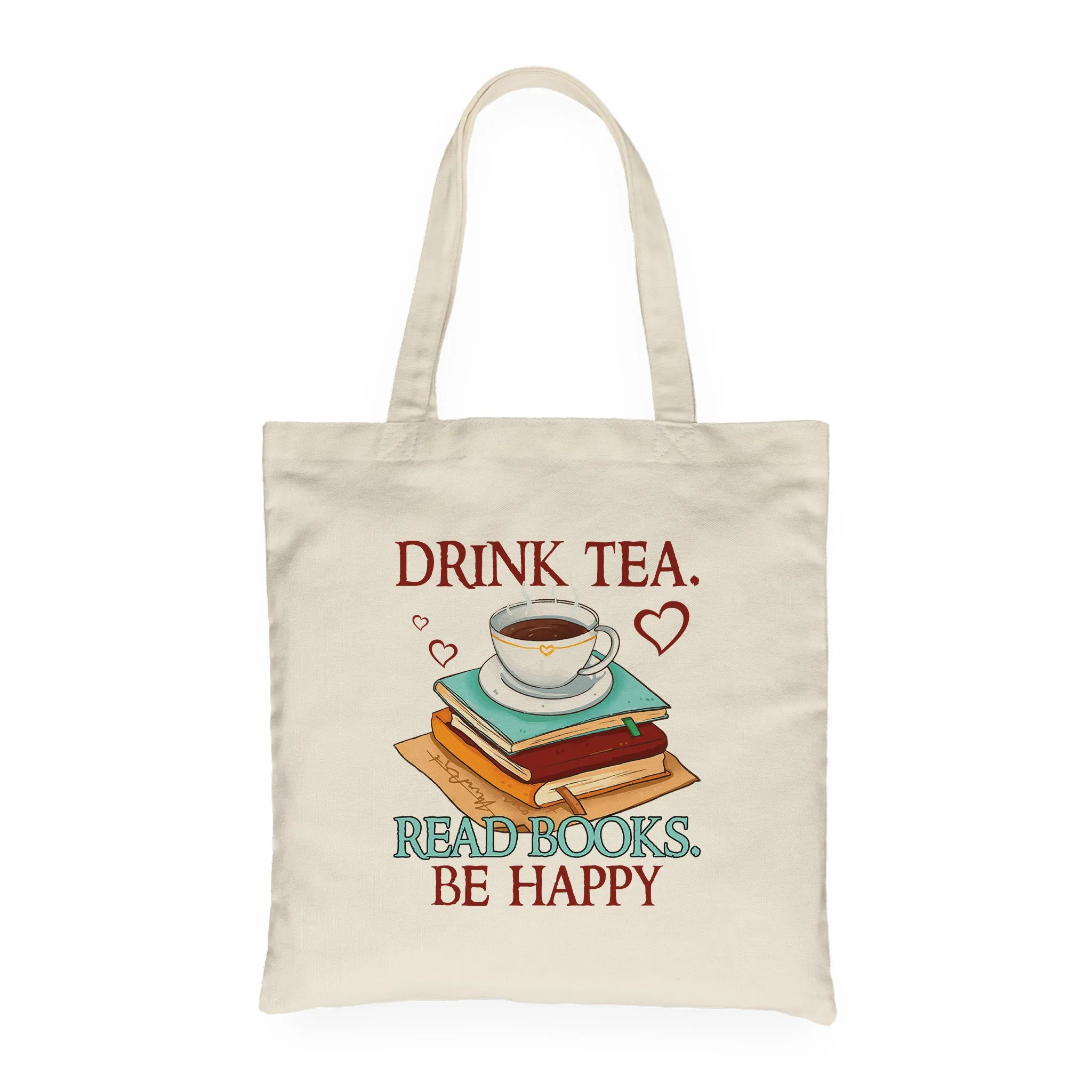 Drink Tea Read Books Be Happy Book Lovers Gift TBW09