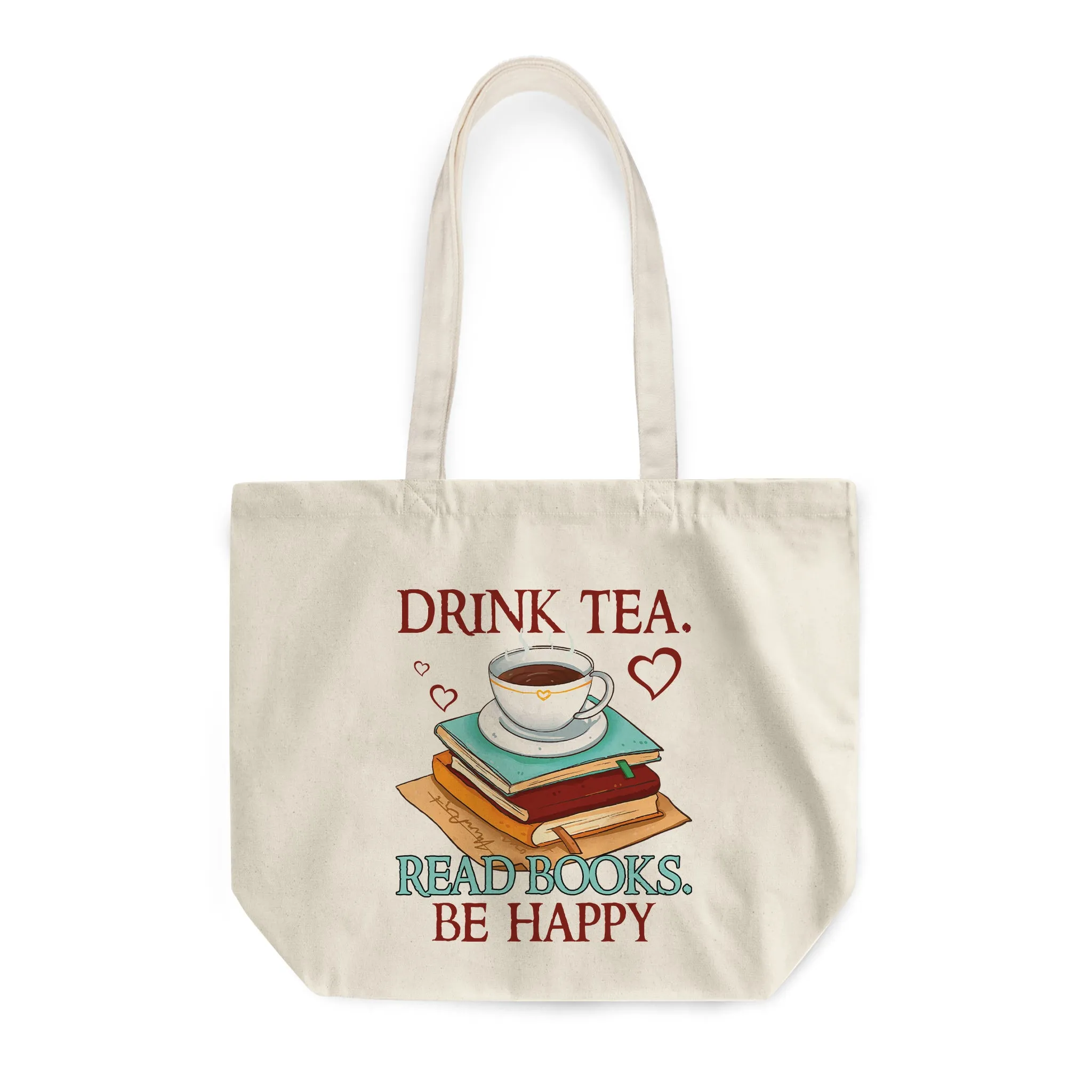 Drink Tea Read Books Be Happy Book Lovers Gift TBW09