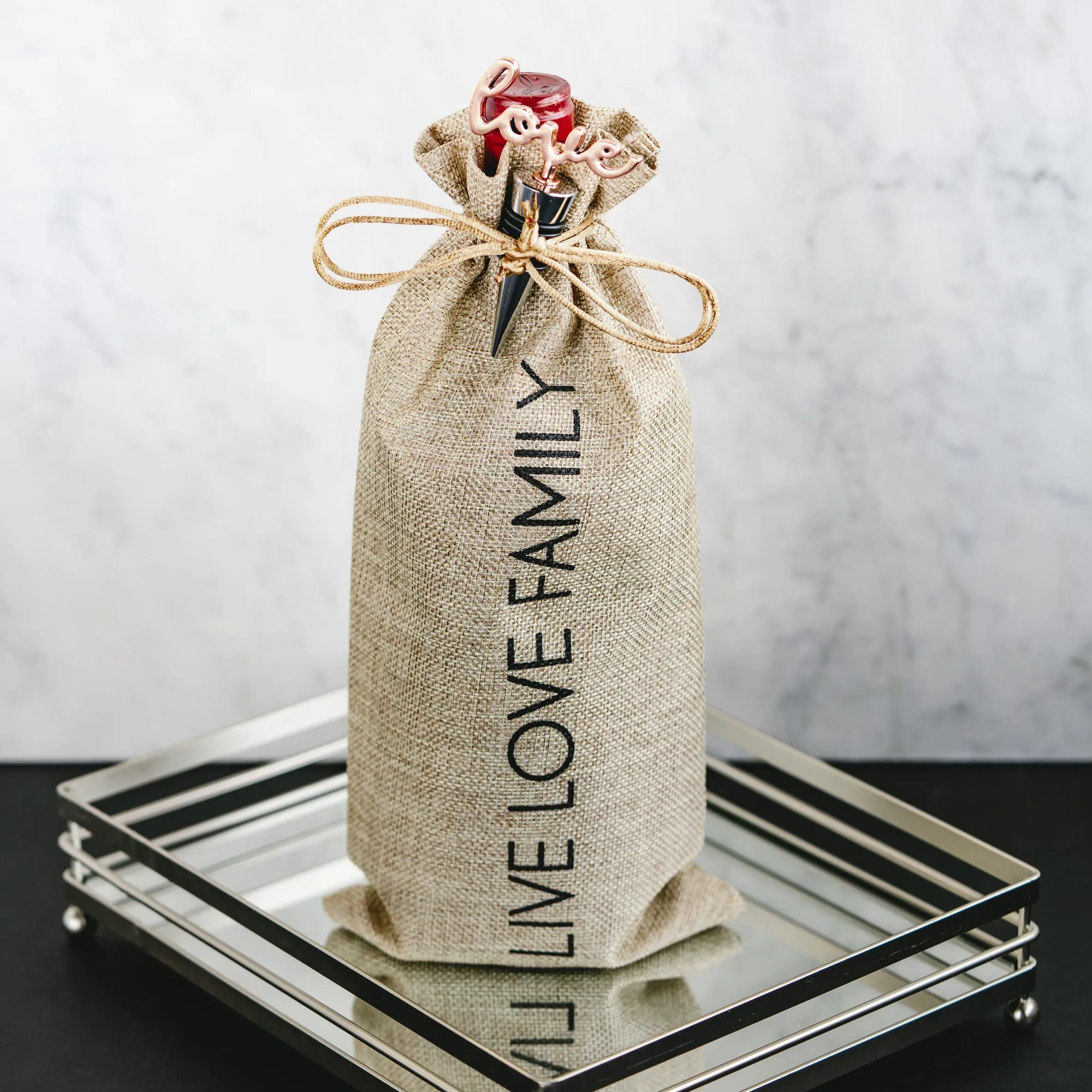 Family 13.5" Wine Gift Bag Set