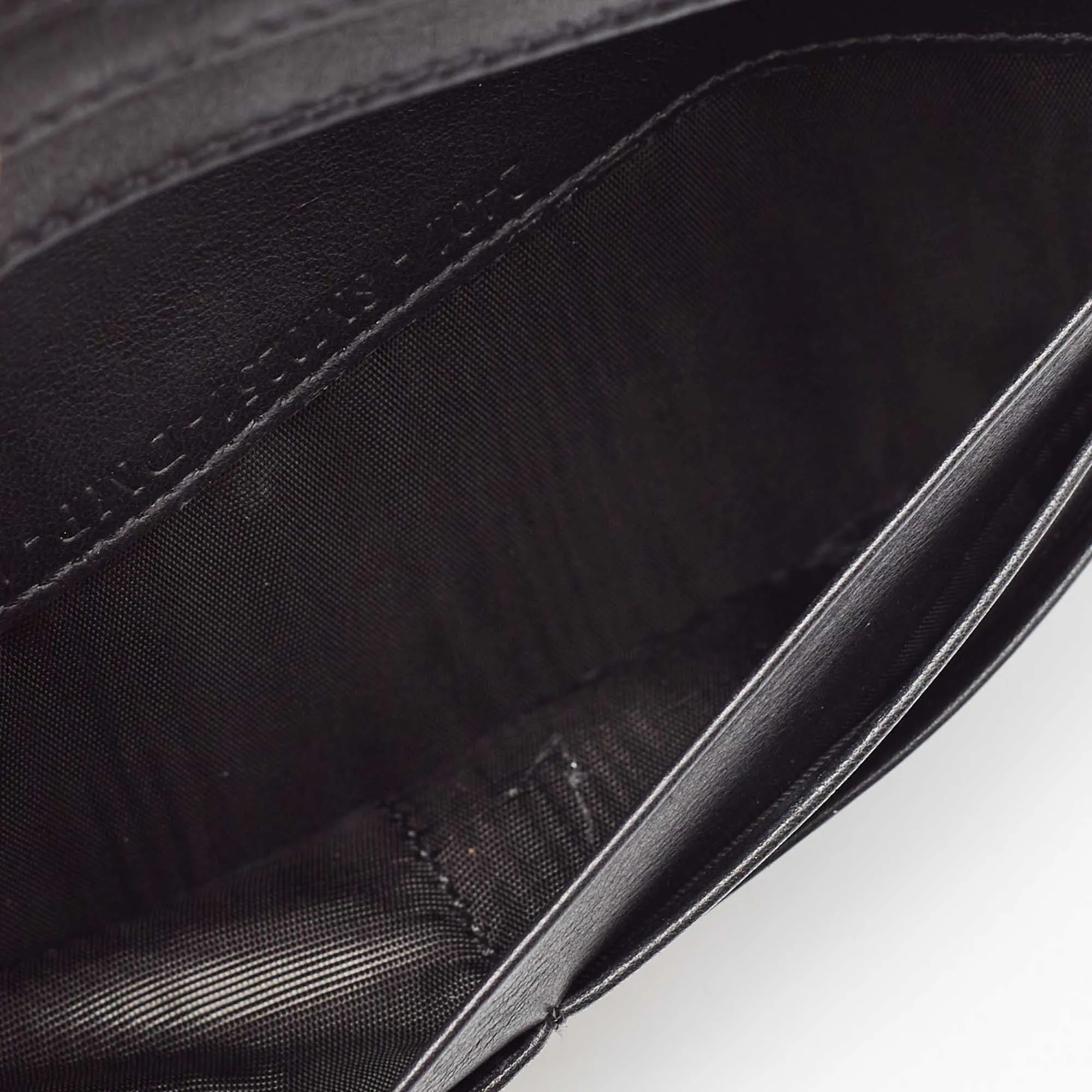 Fendi Black Zucca Canvas And Patent Leather Mia Continental Wallet