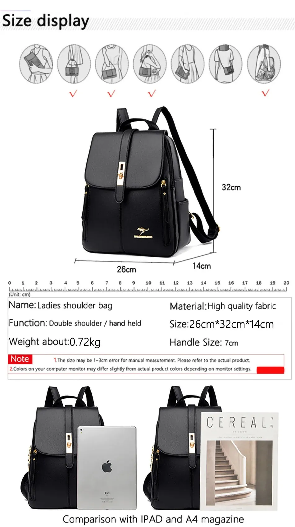 Funki Buys | Bags | Backpacks | Women's Deluxe Backpack Bag