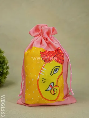 Ganesha Printed String Bag - 12 inch - WBG1163