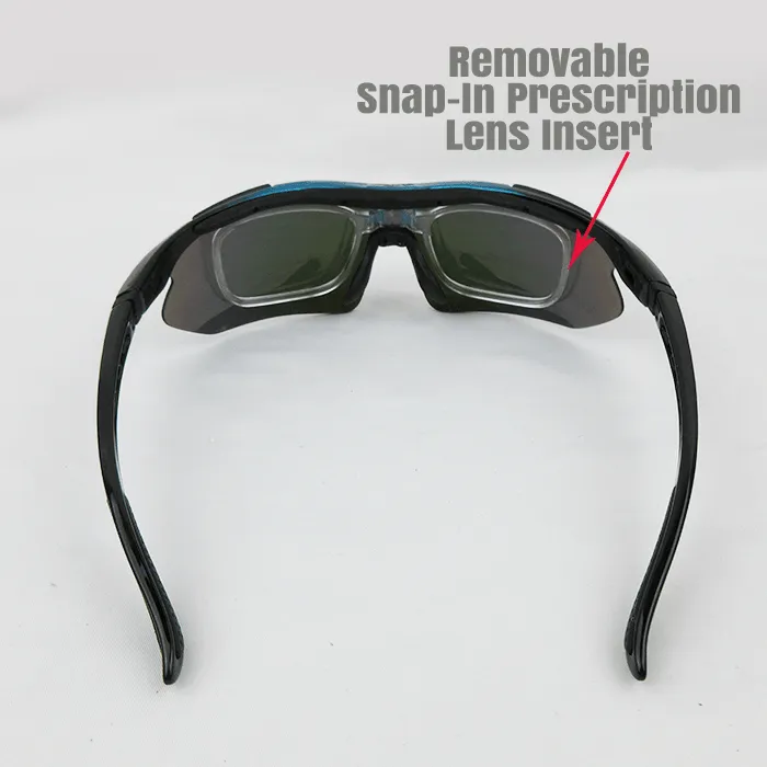 Gator Gear Multi-Lens Sunglasses Kit - Blue/Black (w/ Prescription Lens Insert)