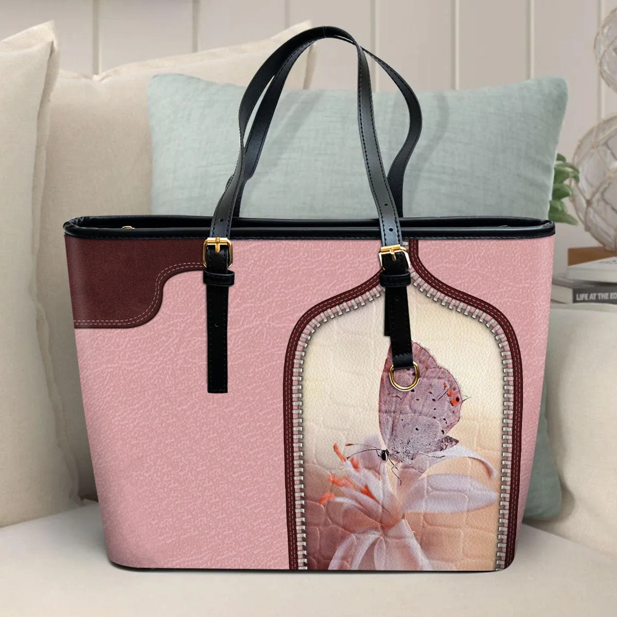 God Says You Are Beautiful Large Pu Leather Tote Bag For Women - Mom Gifts For Mothers Day
