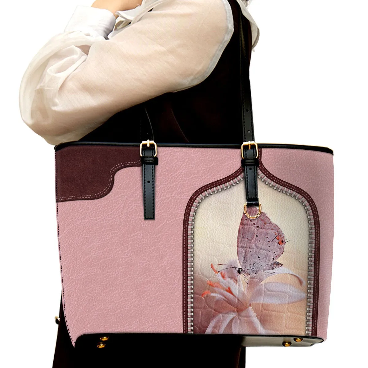 God Says You Are Beautiful Large Pu Leather Tote Bag For Women - Mom Gifts For Mothers Day