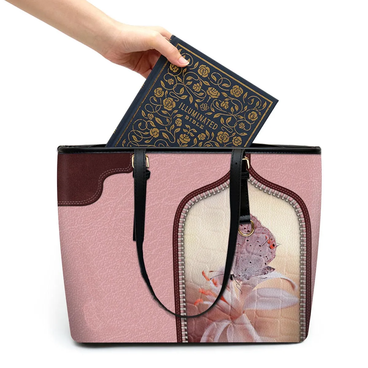 God Says You Are Beautiful Large Pu Leather Tote Bag For Women - Mom Gifts For Mothers Day