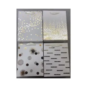 Gold Patterns Large Gift Bag - 32cm x 26cm x 10cm