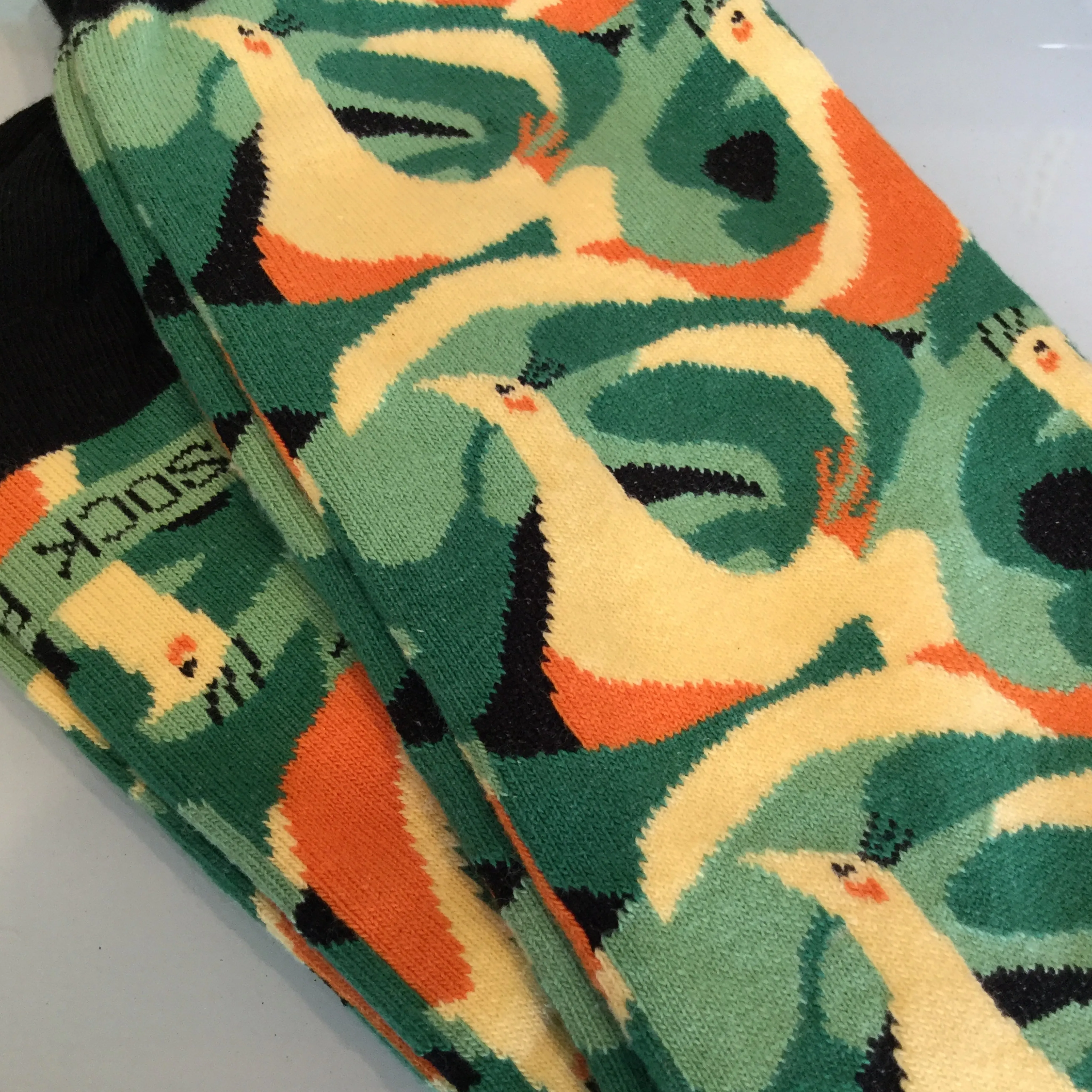 Graceful Peacock Pattern Socks from the Sock Panda