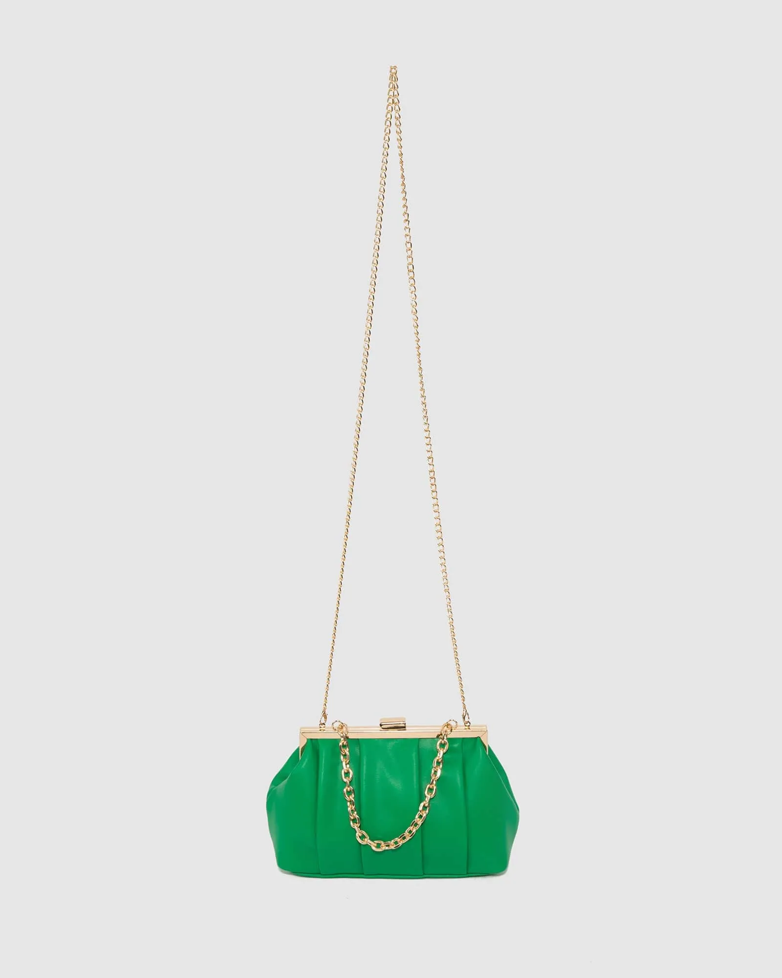 Green Madison Frame Clutch Bag