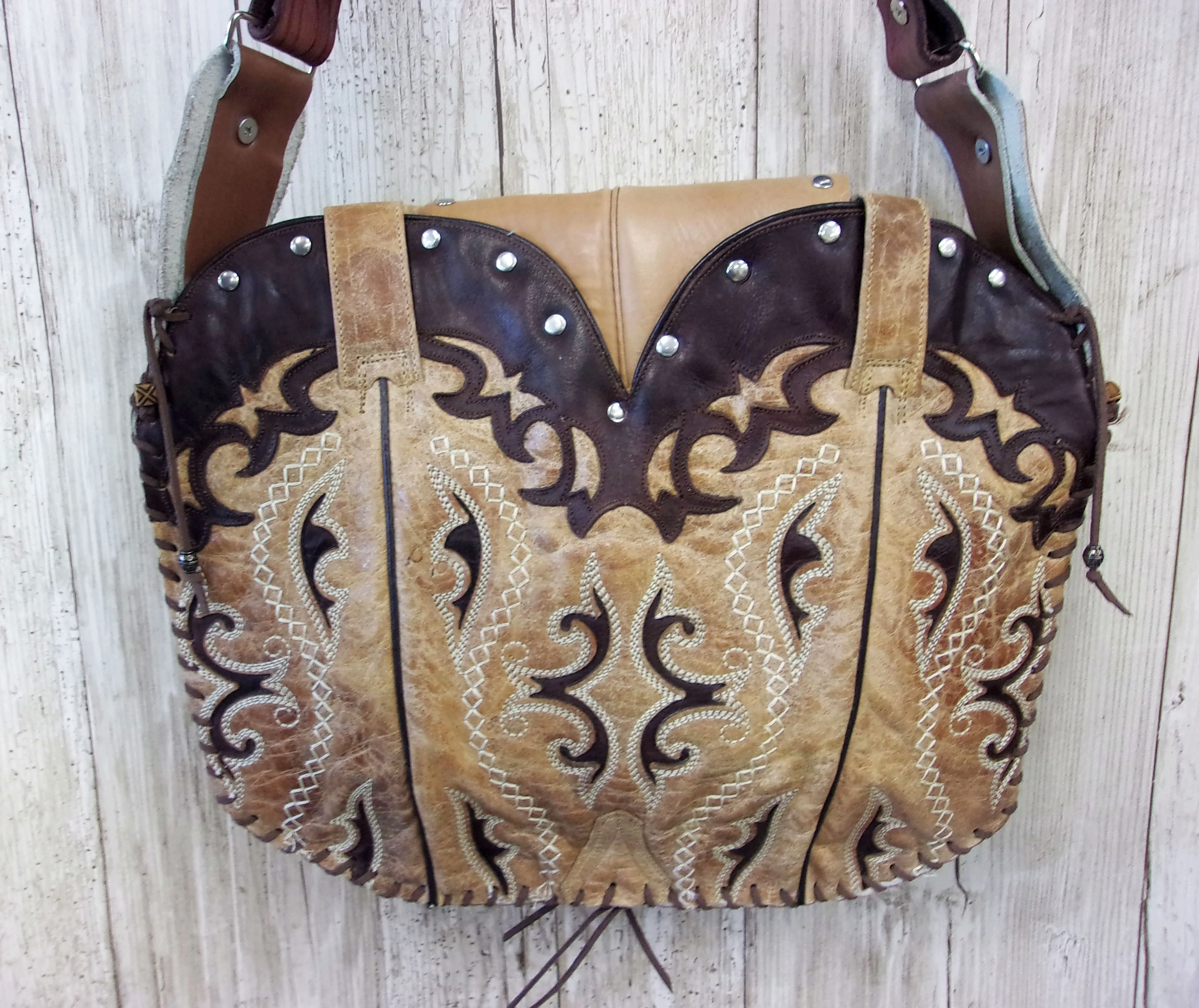 Hand-Painted Boho Bag P013