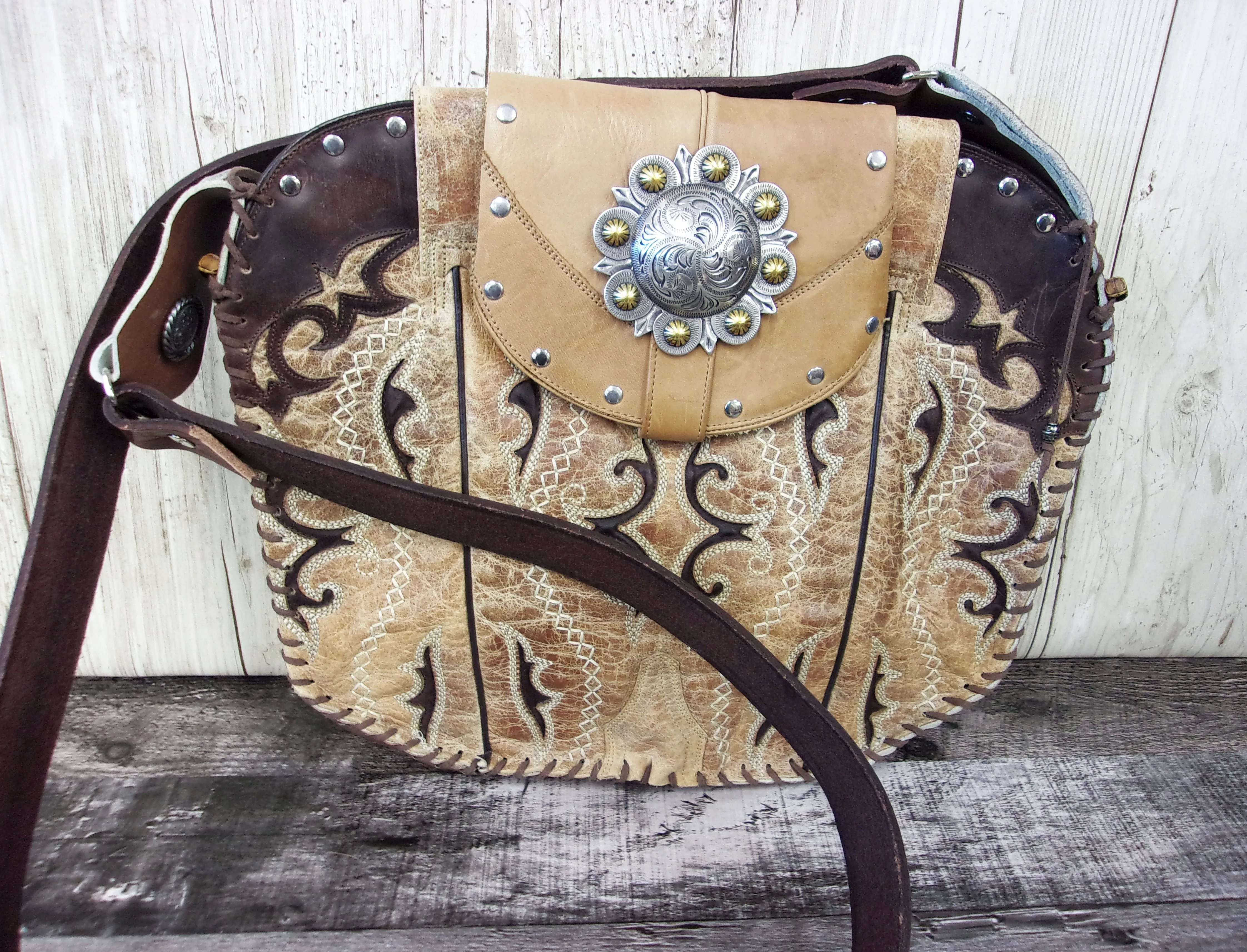 Hand-Painted Boho Bag P013