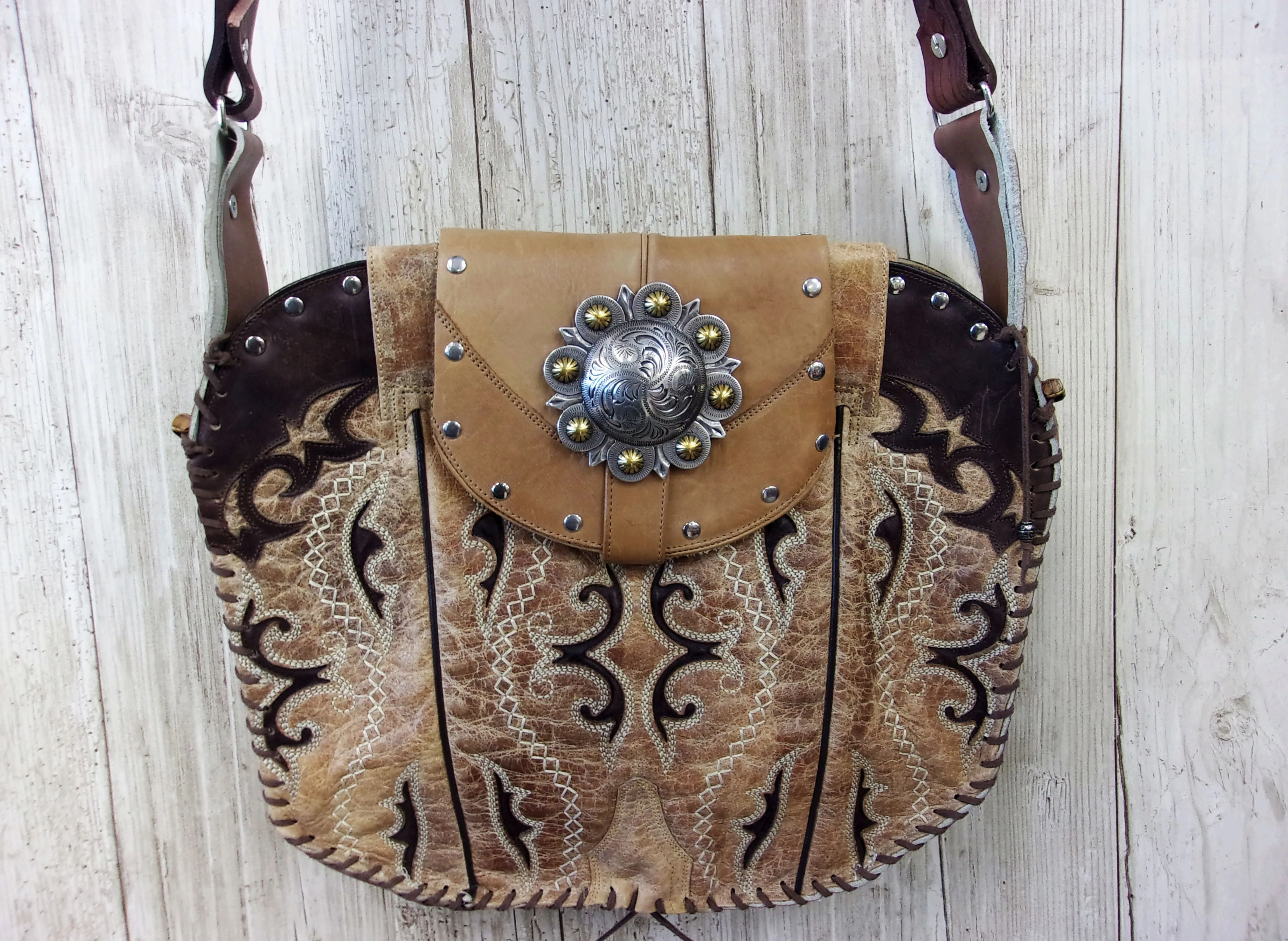 Hand-Painted Boho Bag P013