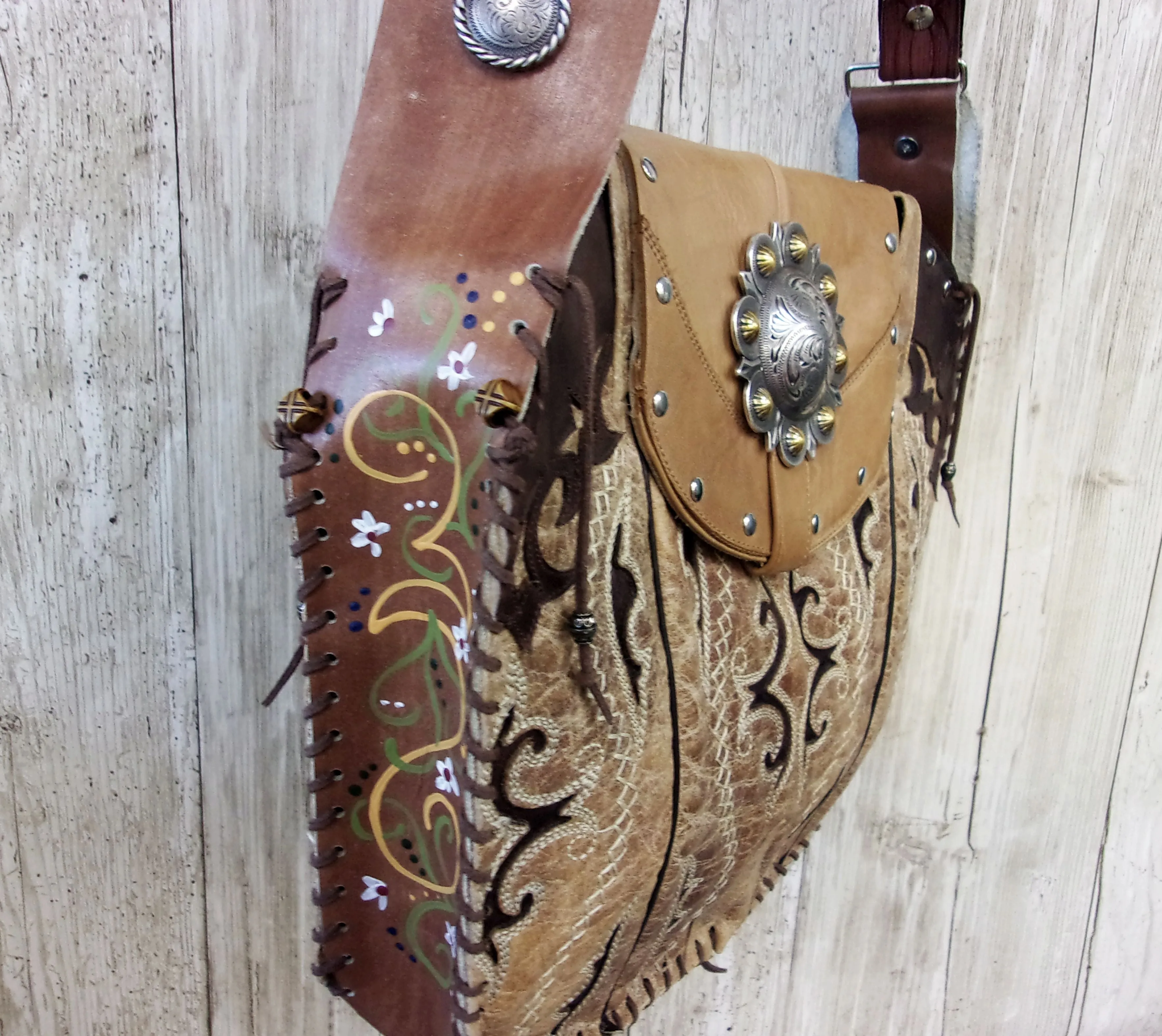 Hand-Painted Boho Bag P013
