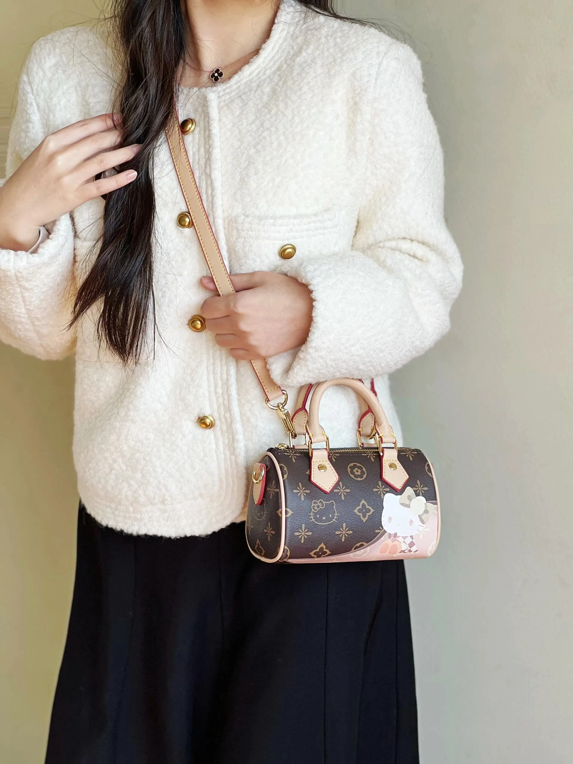 Hellokitty Womens Handmade Handbag Tote Shoulder Purse Leather Crossbody Bag
