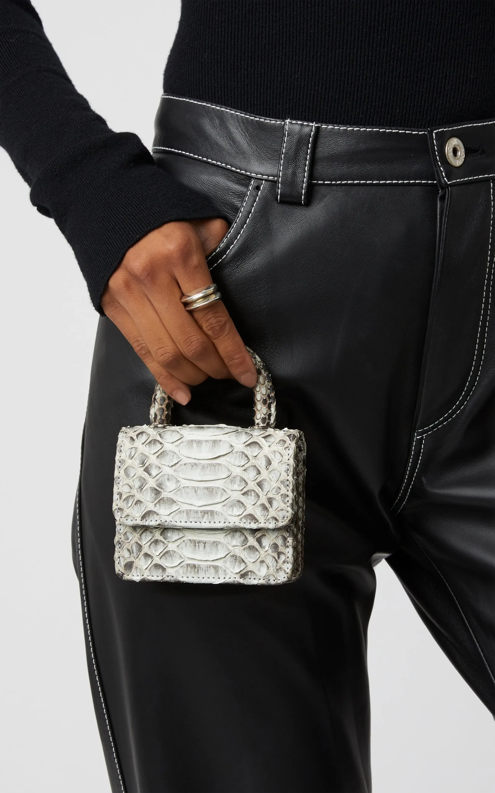ITSY BITSY MICRO MINI NATURAL TOP HANDLE BAG