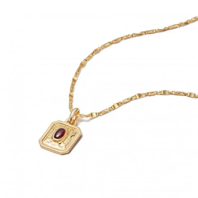 January Birthstone 18ct Gold Plated Necklace BS01_GP