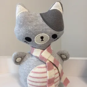 Kitty Cat Roly Poly Baby Toy Rattle for tummy time play.