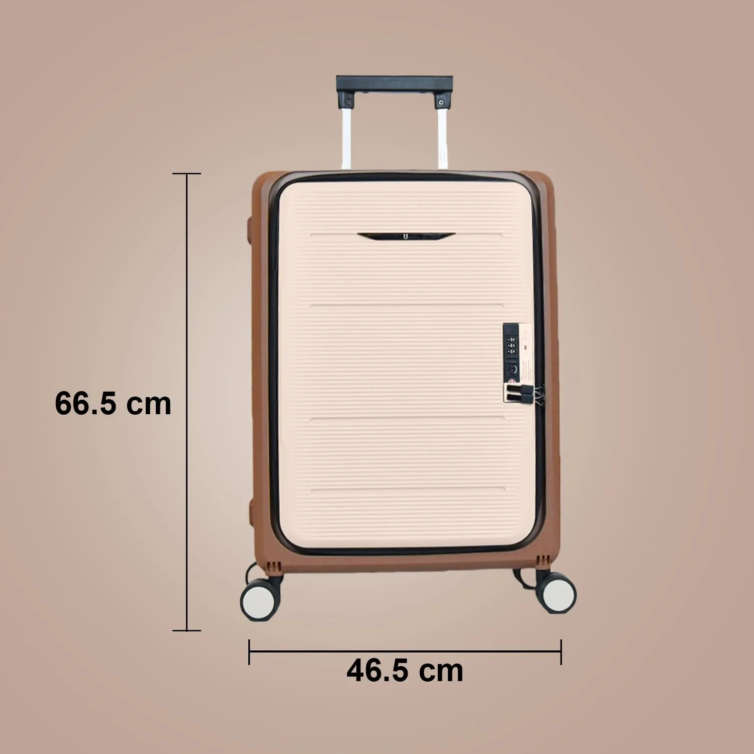 Kuber Industries Luggage Bag | Trolley Bags for Travel | Collapsible Luggage Bag | Travelling Bag | Trolley Bags for Suitcase | Lightweight Luggage Bag | 24 Inch | Pack of 2 | Coffee