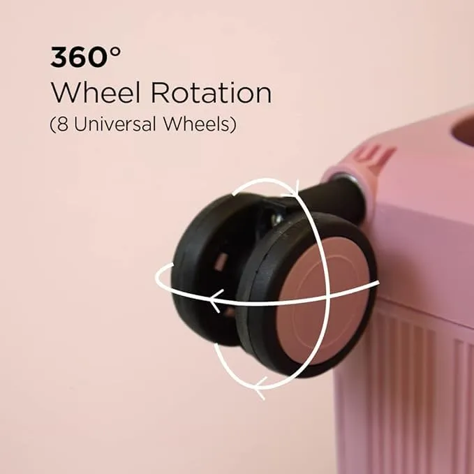 Kuber Industries Luggage Bag | Trolley Bags for Travel | Collapsible Luggage Bag | Travelling Bag | Trolley Bags for Suitcase | Lightweight Luggage Bag | 24 Inch | Pack of 2 | Rose Pink