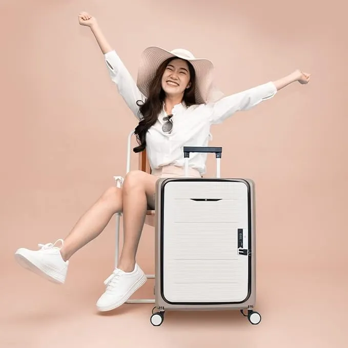 Kuber Industries Luggage Bag | Trolley Bags for Travel | Collapsible Luggage Bag | Travelling Bag | Trolley Bags for Suitcase | Lightweight Luggage Bag | 24 Inch | Pack of 2 | Rose Pink