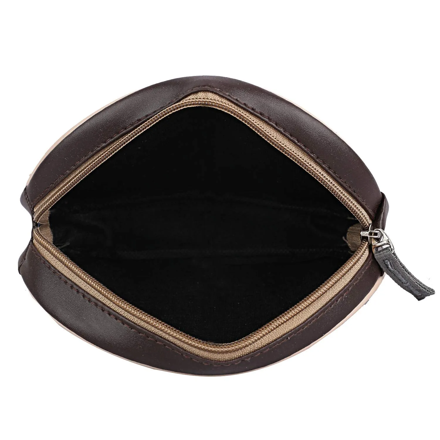 Kuber Industries Rexene 1 Piece Multipurpose Shaving Pouch Travel Pouch, Brown