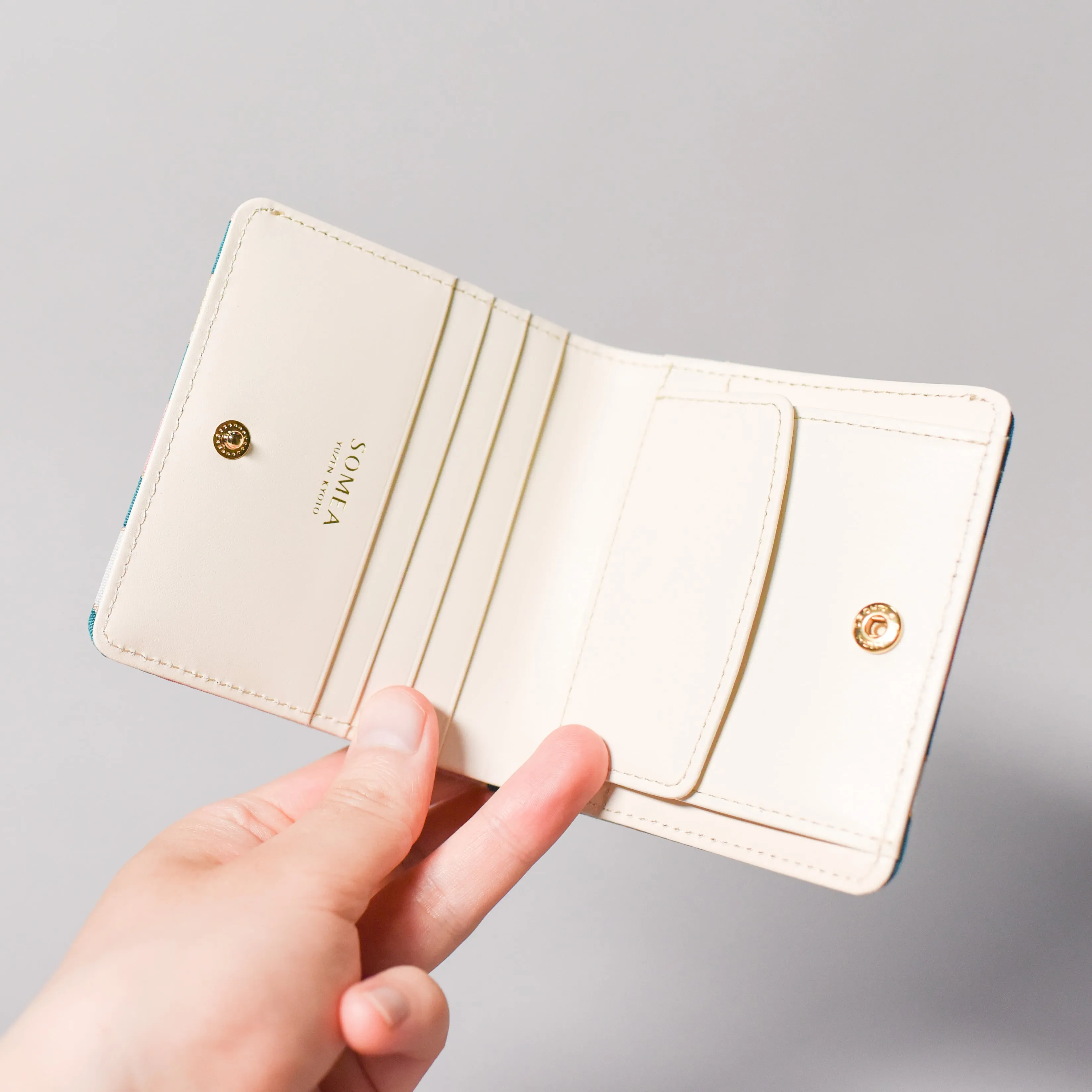 Kyo-Yuzen Leather Fold Wallet - 004