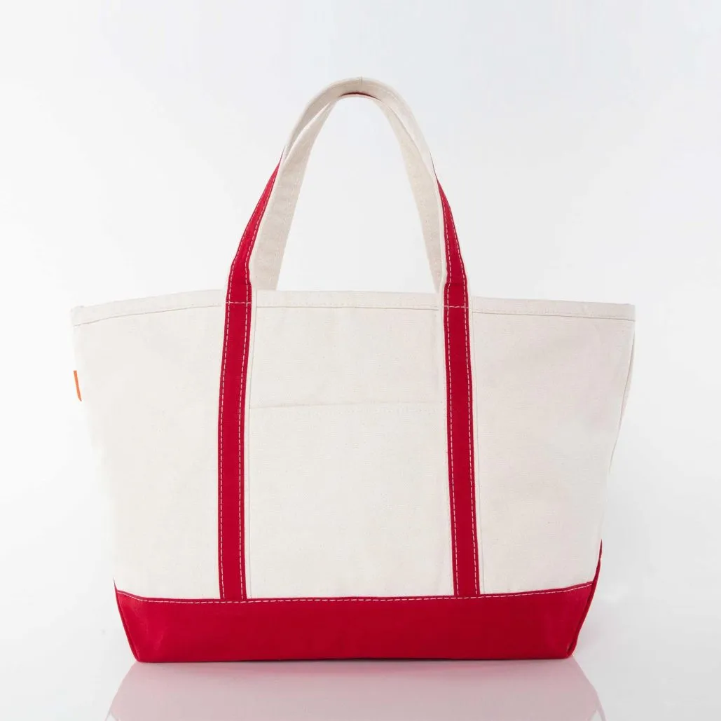 Large Boat Tote Red