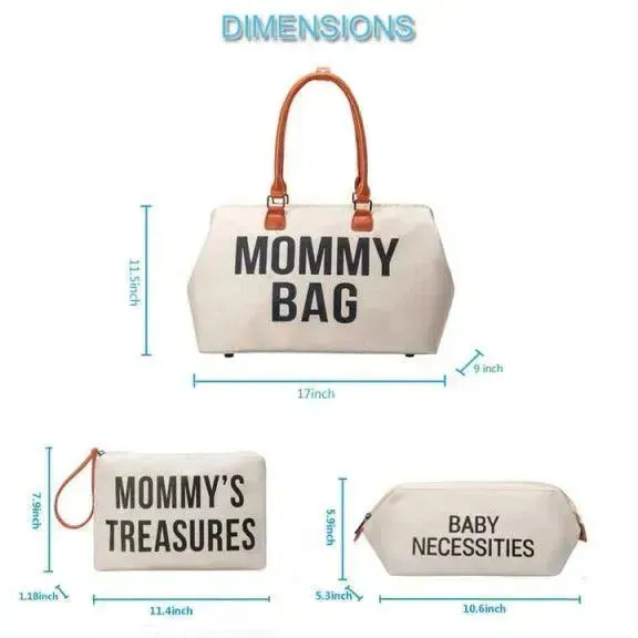 Large Capacity 3 in 1 Premium Mommy Bag