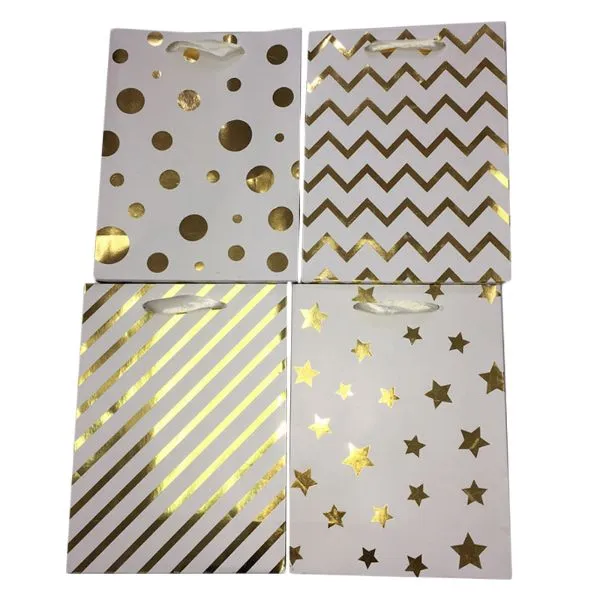 Large Gold Gift Bag - 26cm x 32cm x 12cm