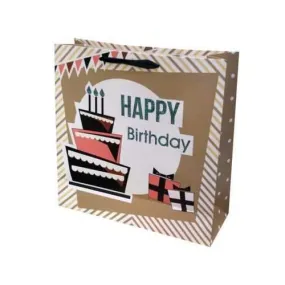 Large Happy Birthday Cake Gift Bag ( Case of 24 )