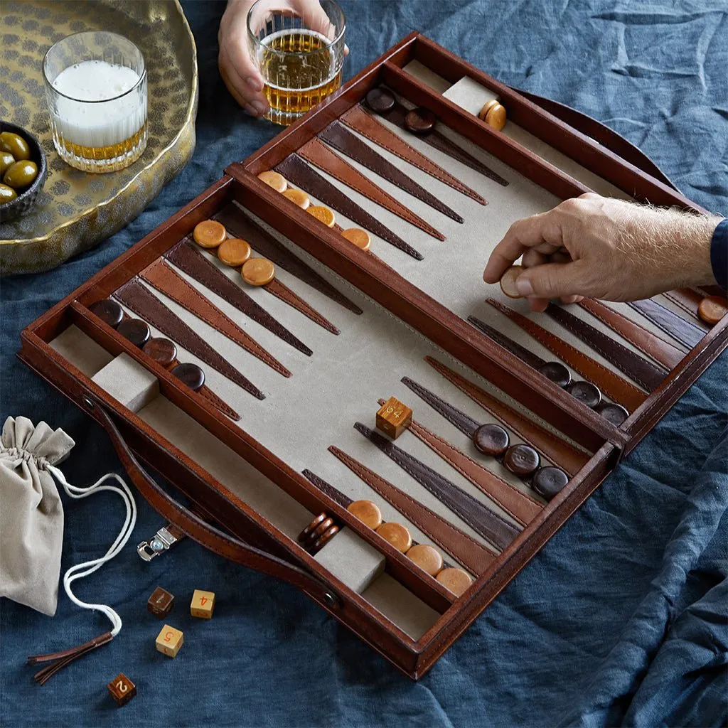 Leather Backgammon Set