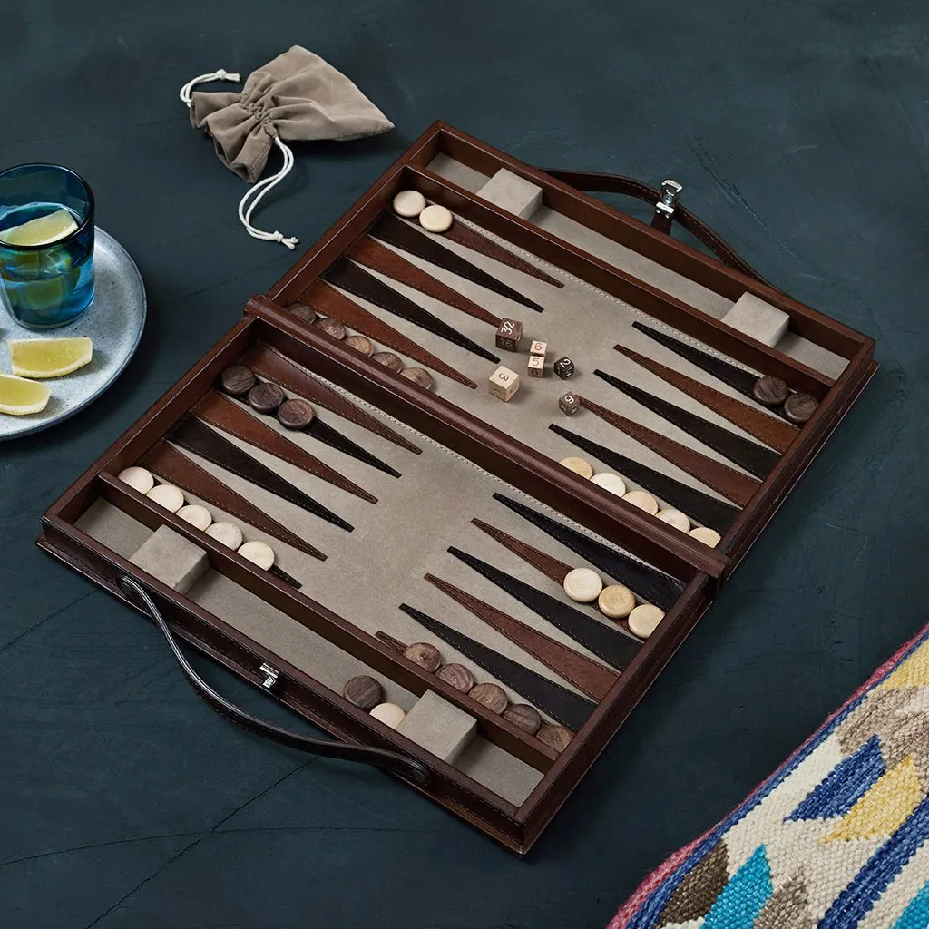 Leather Backgammon Set