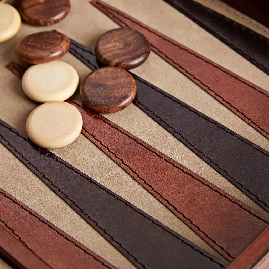 Leather Backgammon Set