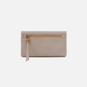 Lumen Continental Wallet In Pebbled Leather - Taupe