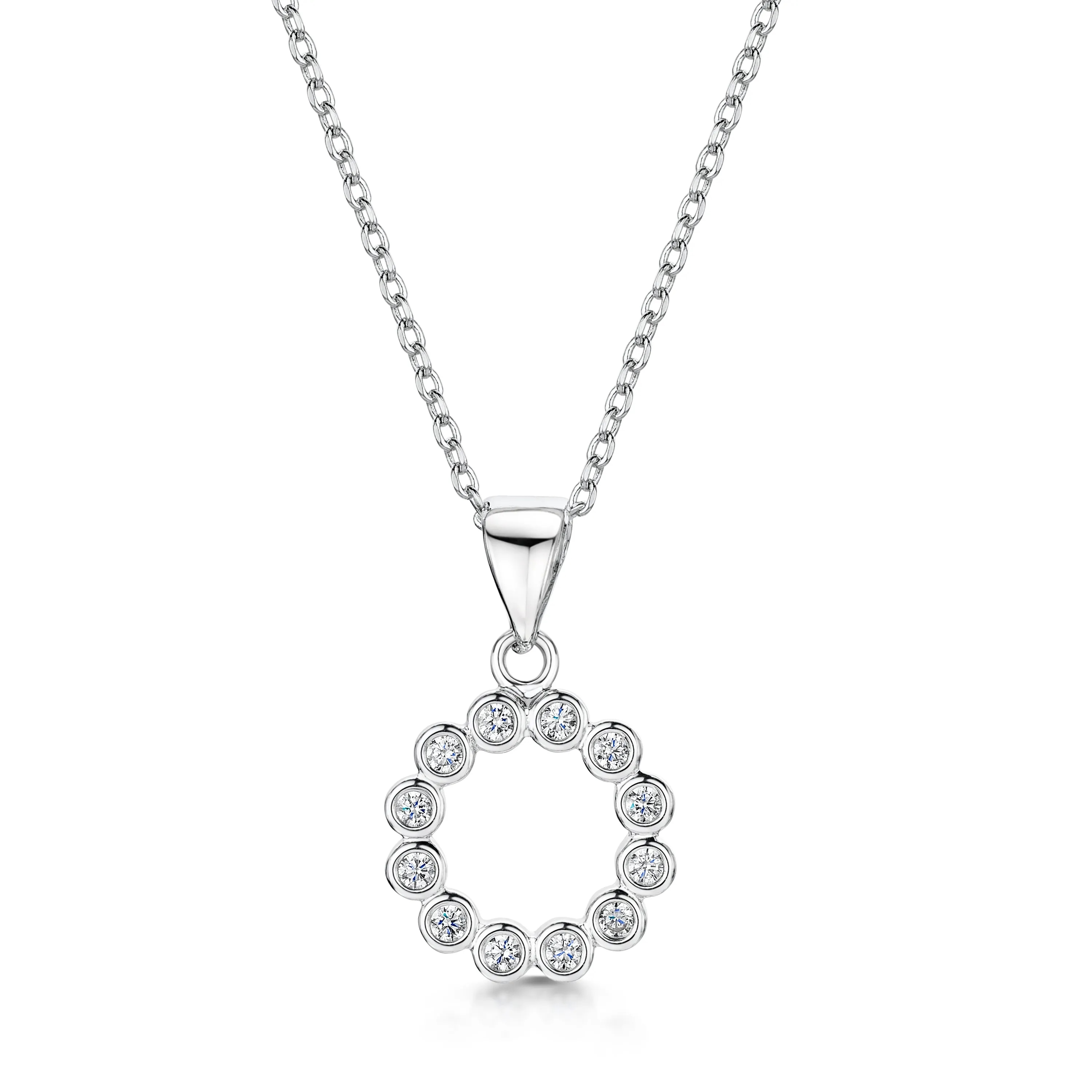 LXI CZ Halo Pendant