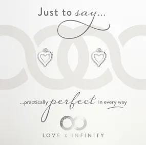 LXI Entwined Hearts Earrings Rhodium