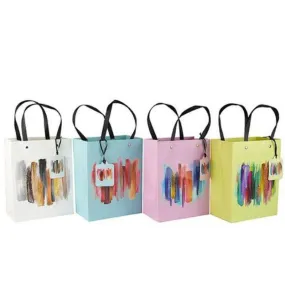M Colour Paint Stroke Gift Bag - 18cm x 23cm x 10cm