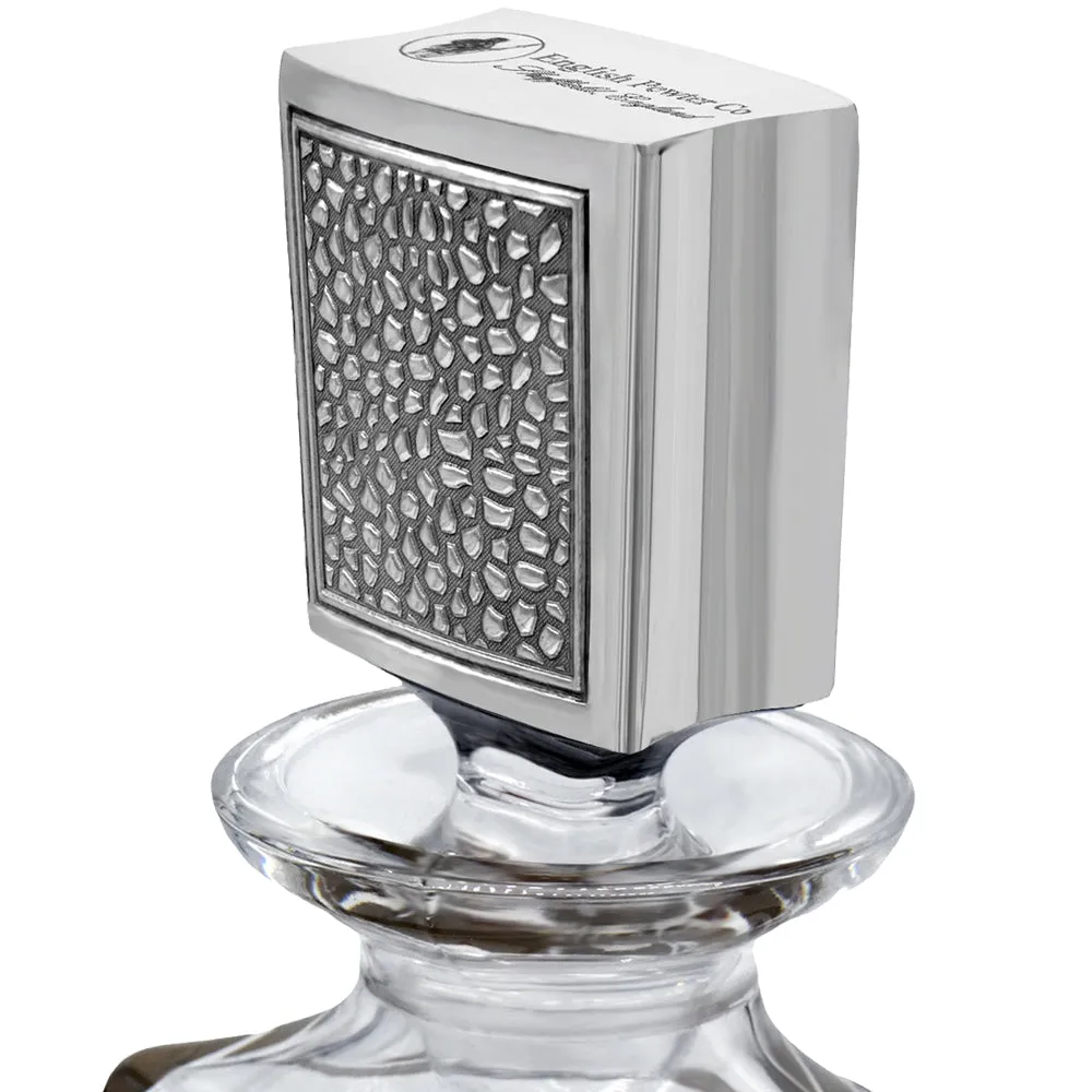 Manhattan 600ml Whisky, Wine & Spirits Decanter Gift Set Includes 4x 11oz Manhattan Pewter Tumblers