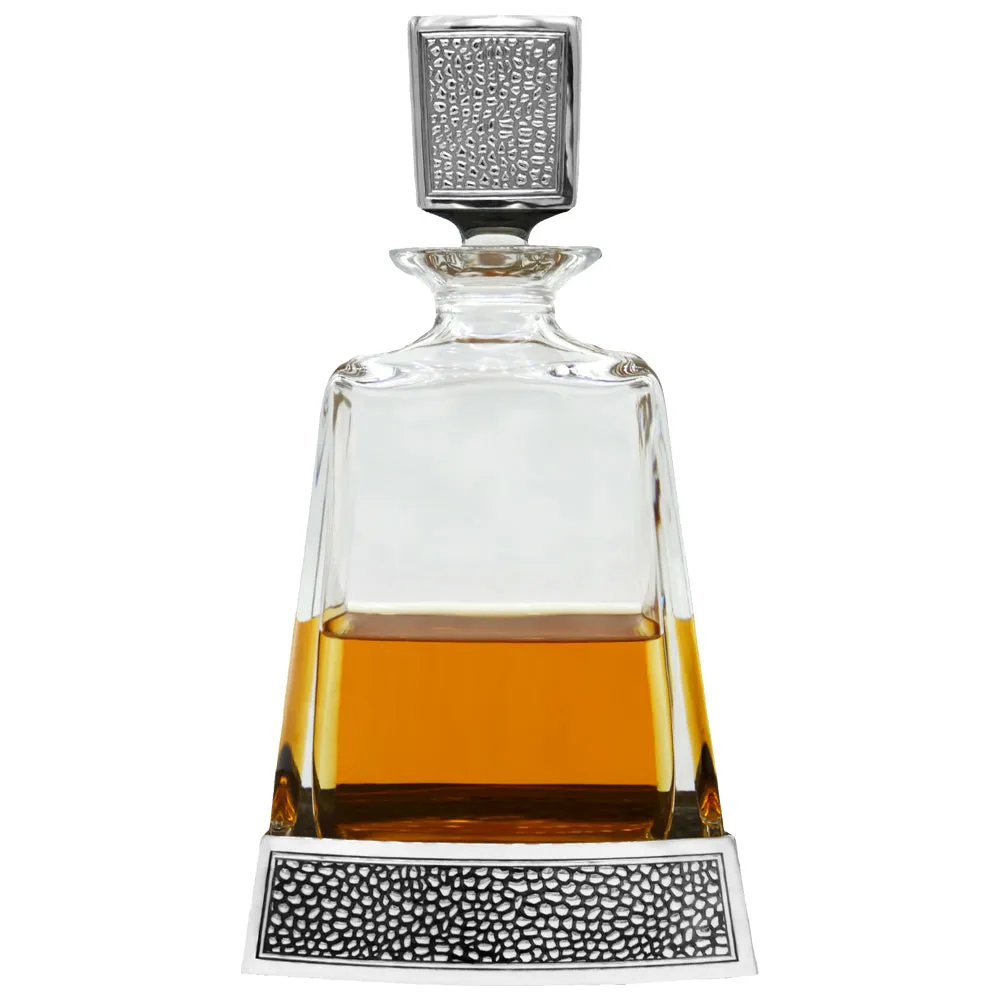 Manhattan 600ml Whisky, Wine & Spirits Decanter Gift Set Includes 4x 11oz Manhattan Pewter Tumblers