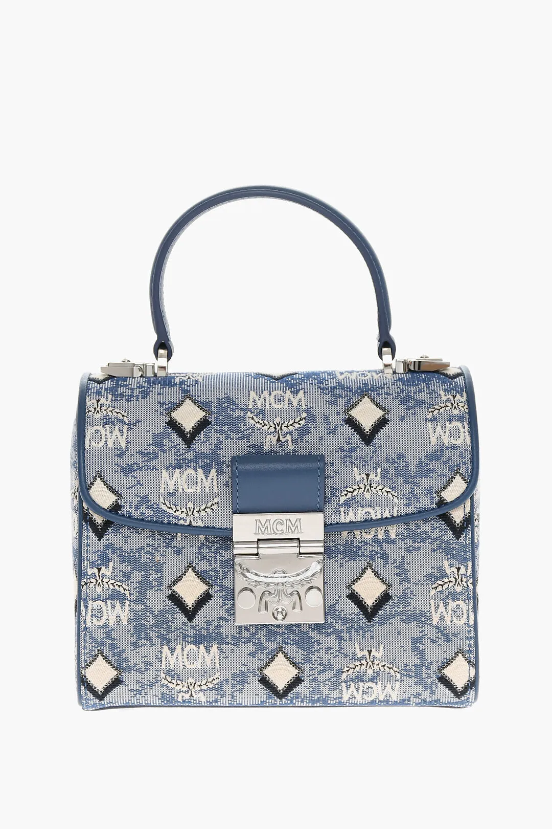 MCM Vintage Monogram Jacquard TRACY Crossbody Bag with Laurel Lo