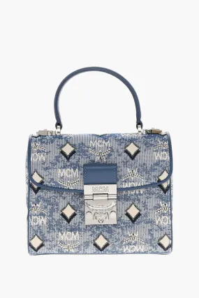 MCM Vintage Monogram Jacquard TRACY Crossbody Bag with Laurel Lo
