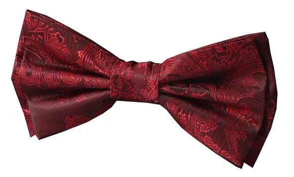 Men's Bow Tie Gift Set Pocket Square Cuff Links for Formal Wedding Dress