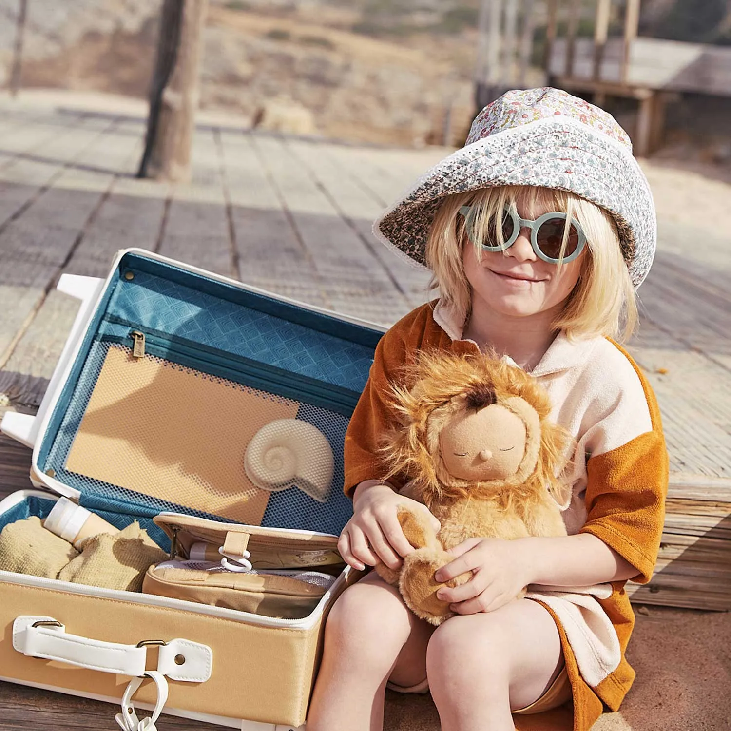 Olli Ella See-Ya Suitcase - Butterscotch