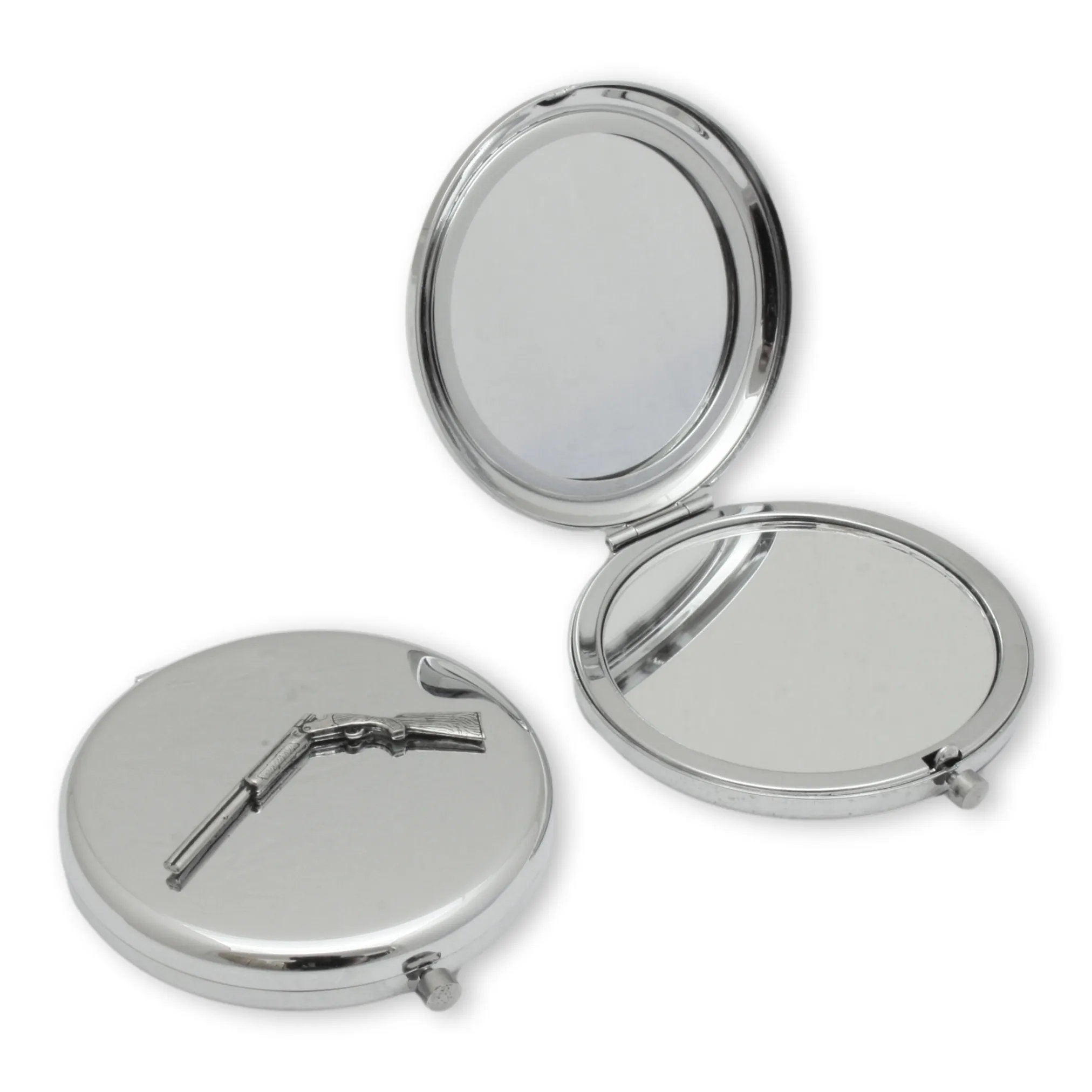 Open Shotgun Designed Compact Handbag Mirror Personalised